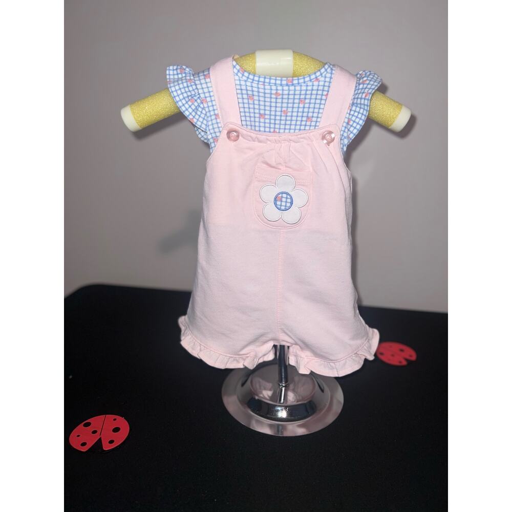 Baby Girl Overall Short Set by Quiltex 3-6M